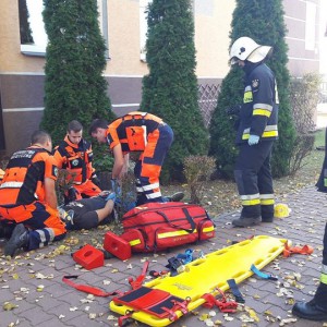 Alarm pożarowy i ewakuacja w ZSP w Myszyńcu [ZDJĘCIA]