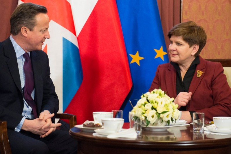 Premier Beaty Szydło z premierem Davidem Cameronem, fot. P. Tracz/KPRM