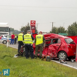 Śmiertelny wypadek na DK-61 [ZDJĘCIA]