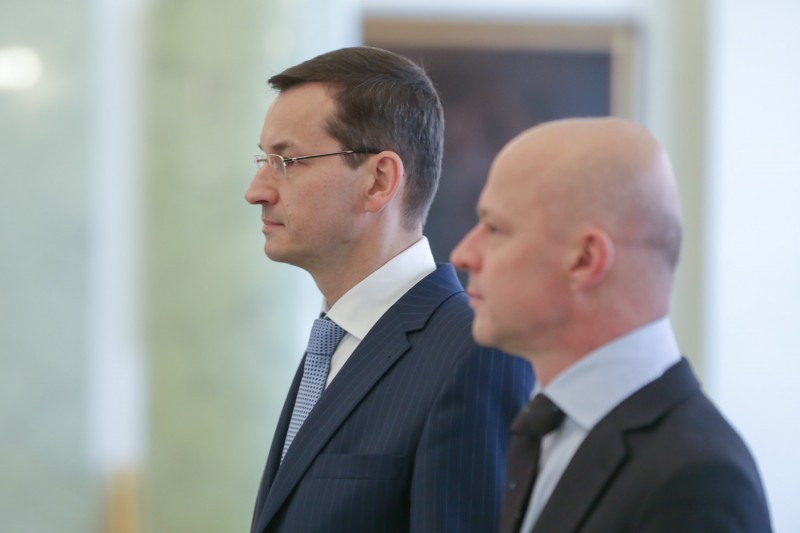 Uroczystość powołania wicepremiera Mateusza Morawieckiego na stanowisko ministra finansów. (fot. Andrzej Hrechorowicz / KPRP)