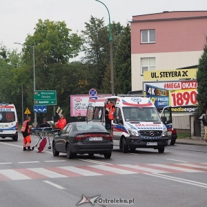 Potrącenie pieszej w centrum Ostrołęki [ZDJĘCIA]