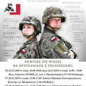 "Zostań żołnierzem Rzeczypospolitej" - spotkanie z przedstawicielami WKU w Ostrołęce