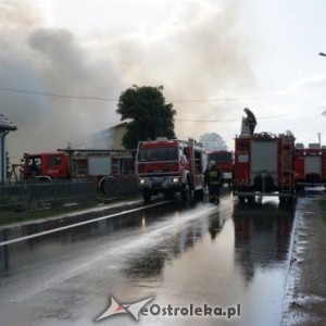 Pożar przy ulicy Kurpiowskich w Łysych