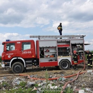 Pożar na wysypisku śmieci przy Przemysłowej