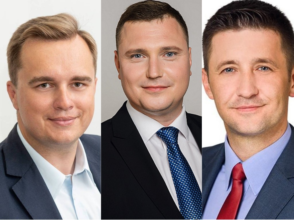 Paweł Niewiadomski, Jakub Frydryk, Jacek Łuba - najmłodsi radni tej kadencji