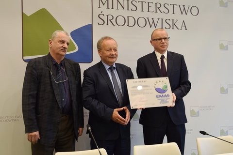 Od lewej: Krzysztof Lissowski, Generalny Dyrektor Ochrony Środowiska, Mariusz Gajda, wiceminister środowiska i Dariusz Kaśków, prezes Zarządu Energa SA