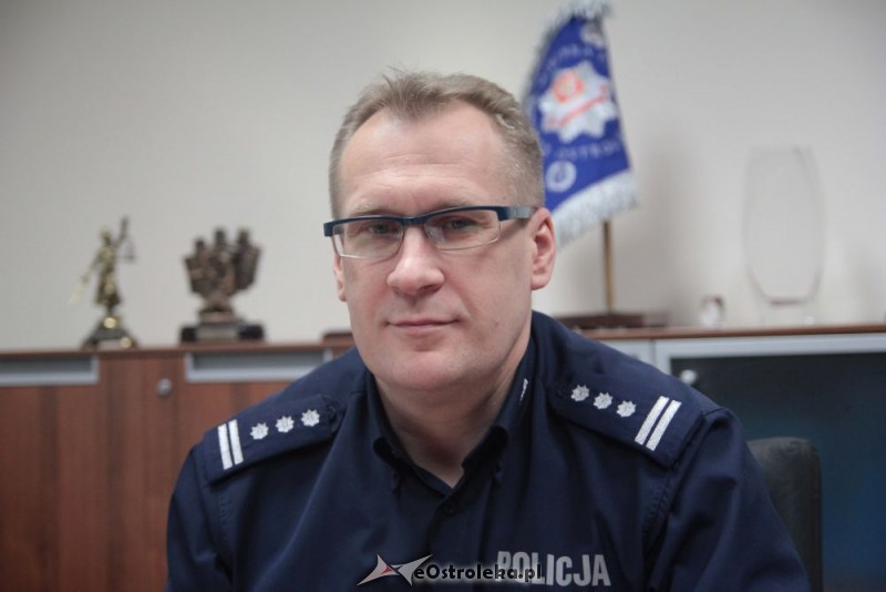 Komendant miejski policji w Ostrołęce, insp. Stanisław Szcześniak, fot. eOstrołeka.pl