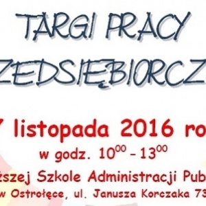 Targi Pracy i Przedsiębiorczości już w najbliższy czwartek