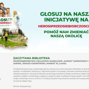 Fundacja „Zaczytani.org” walczy o grant w ramach projektu HerosiPrzedsiebiorczosci.pl
