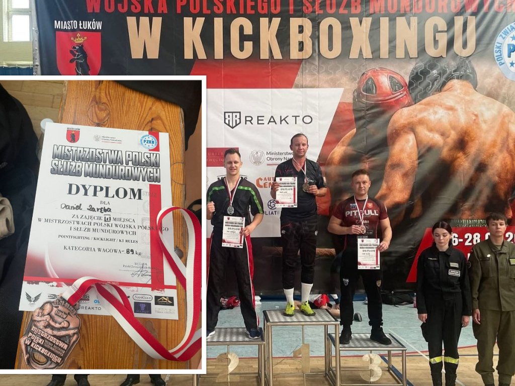 Policjant z Ostrołęki kolejny raz na podium Mistrzostw Służb Mundurowych w kickboxingu