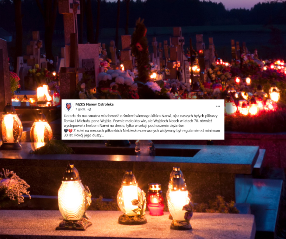 Narew żegna byłego zawodnika i wiernego kibica. "Pokój jego duszy"