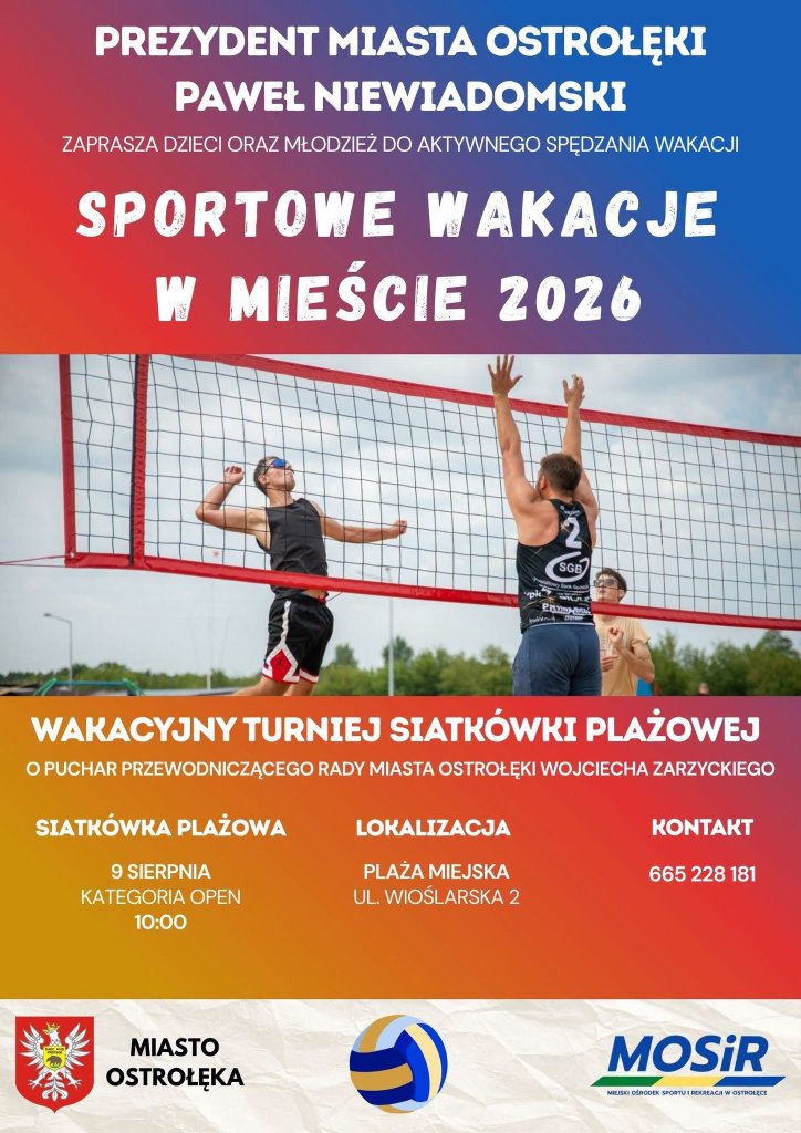 Siatkówka plażowa nad Narwią. Czas na turniej o Puchar Przewodniczącego Rady Miasta!