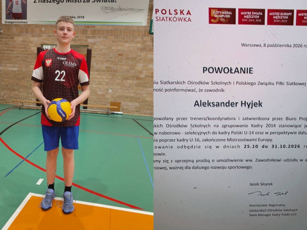 Aleksander Hyjek z UKS Olimp Ostrołęka powołany do kadry Polski U14!