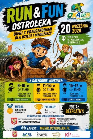 Można już się zapisywać! W Ostrołęce odbędzie się bieg z przeszkodami Run & Fun