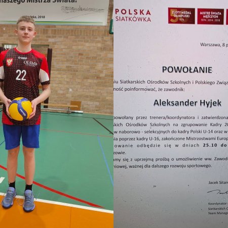 Aleksander Hyjek z UKS Olimp Ostrołęka powołany do kadry Polski U14!
