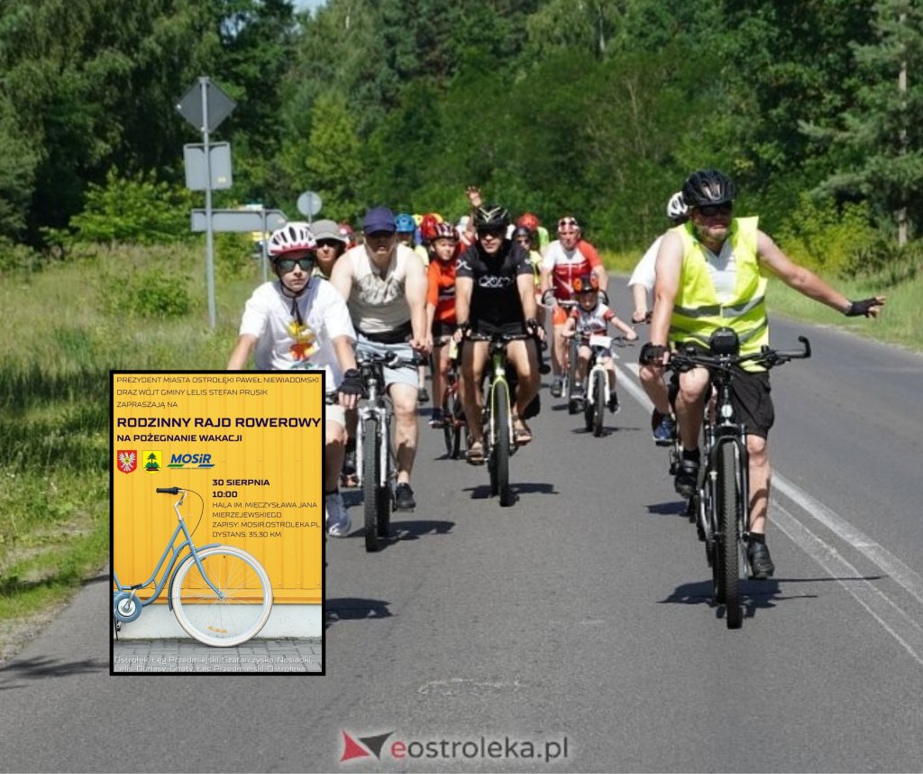 Rodzinny Rajd Rowerowy na pożegnanie wakacji. Przed uczestnikami 35 km malowniczej trasy!
