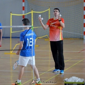Trening badmintona z Wojciechem Szkudlarczykiem [ZDJĘCIA]