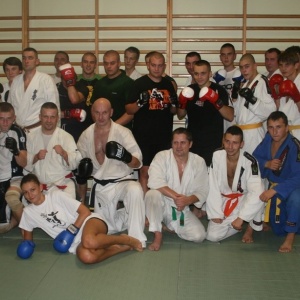 Wspólny trennig Gladiatorów i Międzyszkolnego Klubu Kyokushin Karate