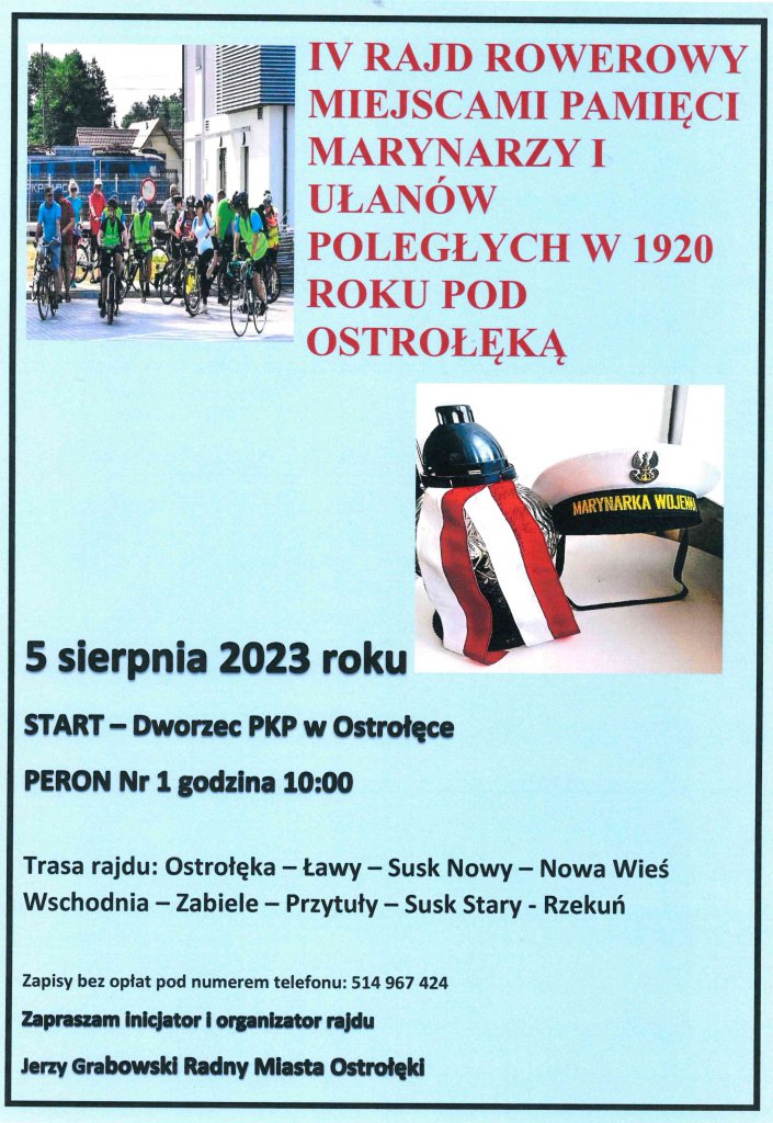 Plakat rajdu rowerowego