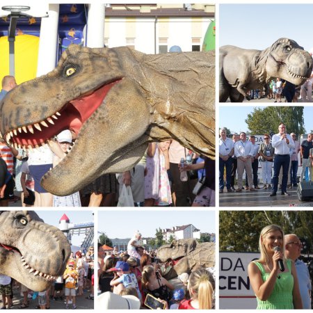 Festyn rodzinny na osiedlu Centrum. Niezwykła przygoda oko w oko z dinozaurem [WIDEO, ZDJĘCIA]