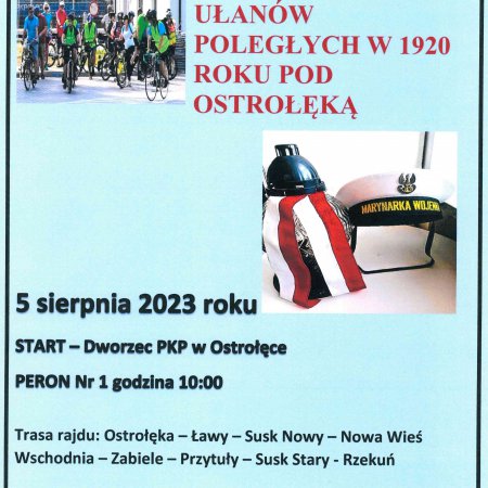 Plakat rajdu rowerowego