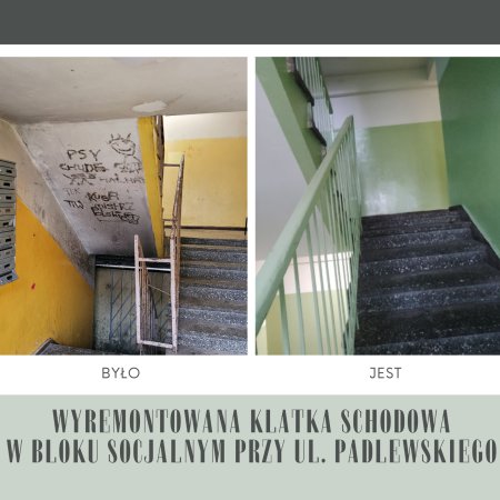 Akcja społeczna w bloku socjalnym. Wyremontowano klatkę schodową [ZDJĘCIA]