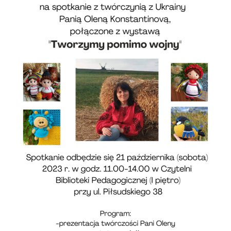 Biblioteka Pedagogiczna w Ostrołęce zaprasza na spotkanie z twórczynią z Ukrainy