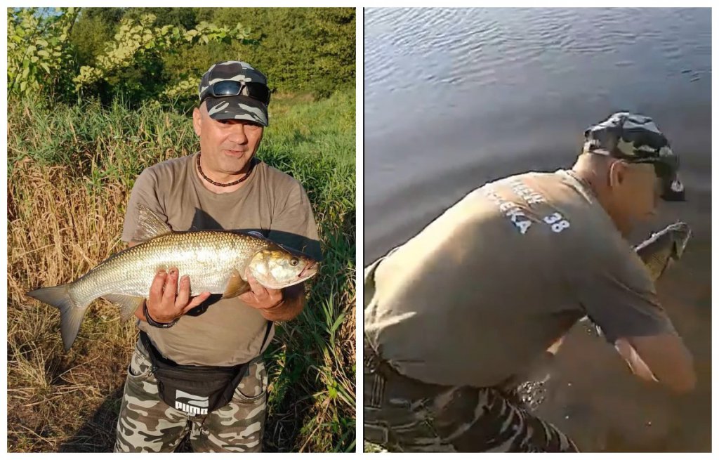 Boleń złowiony przez pana Cezarego (fot. PZW Narew)