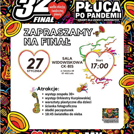 32. Finał WOŚP w Lelisie: Płuca po pandemii [PROGRAM AKCJI]