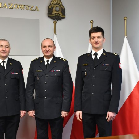 Zmiana warty w ostrołęckiej straży pożarnej! Nowym komendantem bryg. Bogdan Trzaska