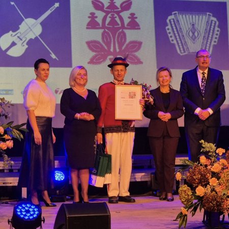 Stanisław Ropiak z Myszyńca Starego nagrodzony Mazowieckim Laurem Oskara Kolberga