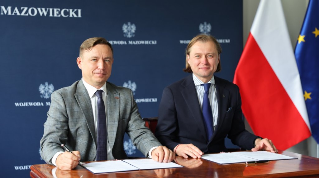 Prezes PAA Andrzej Głowacki i Wojewoda Mazowiecki Mariusz Frankowski, fot. Mazowiecki Urząd Wojewódzki