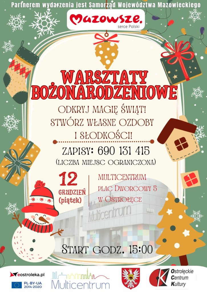 Bożonarodzeniowe warsztaty dla dzieci w Multicentrum [ZAPISY]