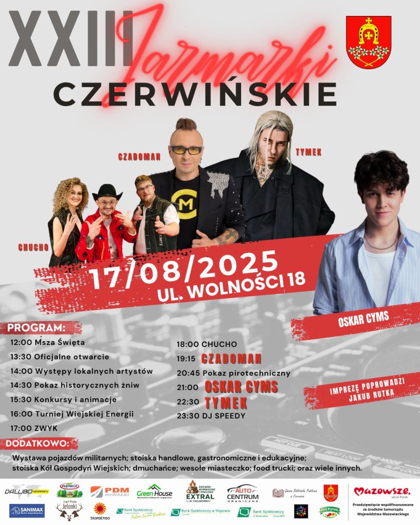 Czerwin szykuje się na wielkie święto – już niedługo rusza XXIII Jarmark Czerwiński