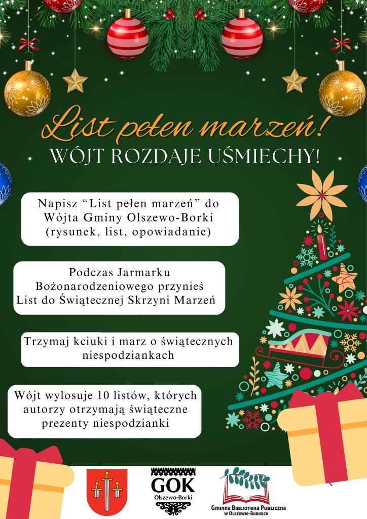 Wójt gminy Olszewo-Borki rozdaje uśmiechy! Weź udział w akcji „List pełen marzeń”