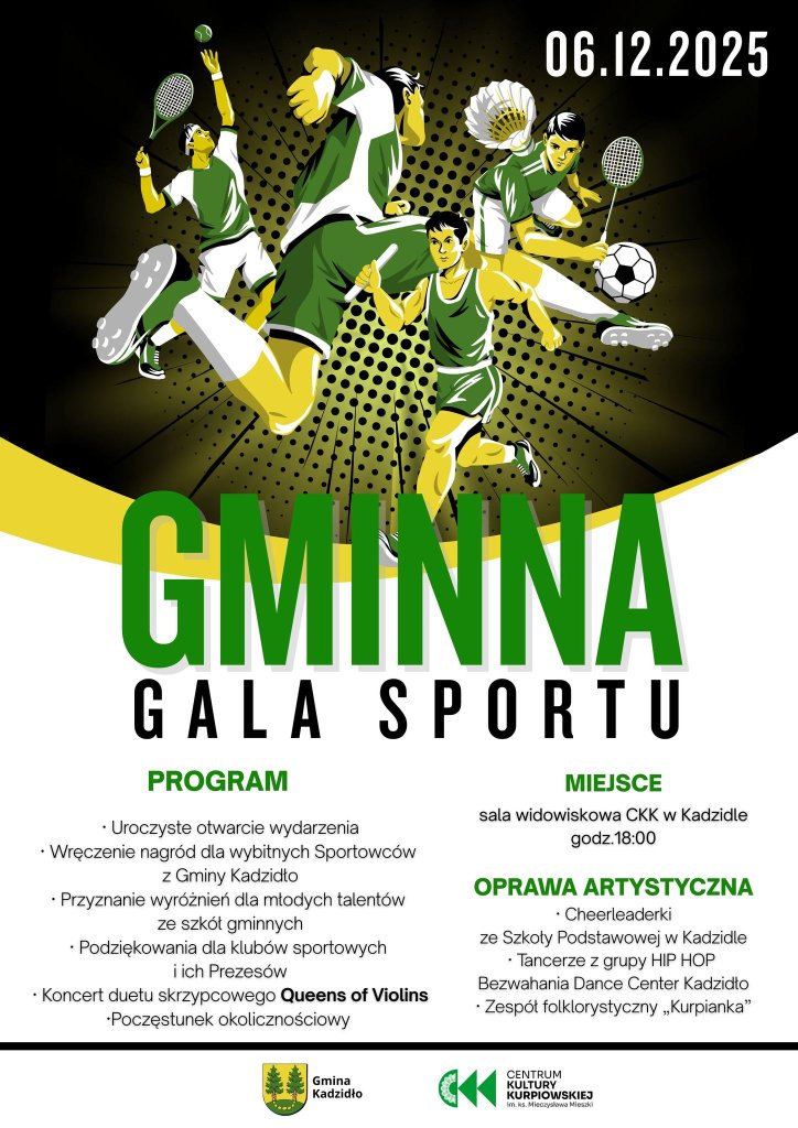 Gminna gala sportu 2025. Wieczór pełen emocji i sportowych wyróżnień w Kadzidle!