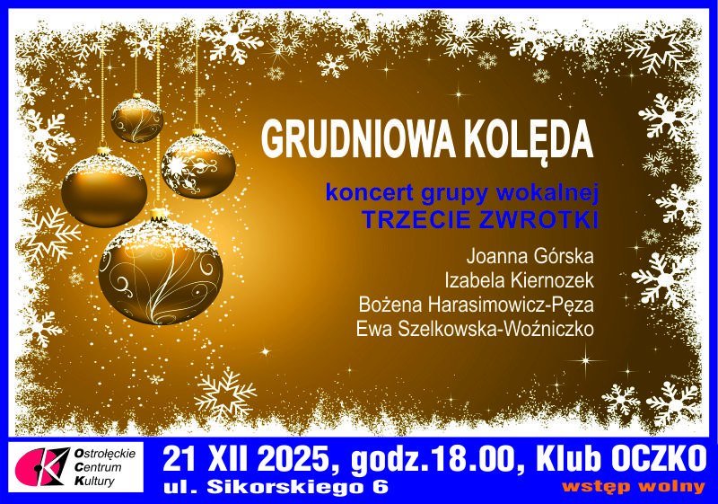 Dwa koncerty „Grudniowa Kolęda” w Ostrołęce! Kiedy?