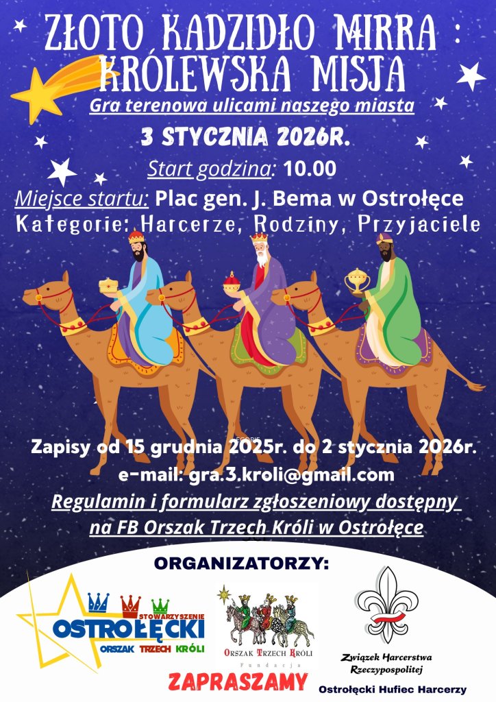 Ruszyły zapisy na grę terenową Orszaku Trzech Króli w Ostrołęce!