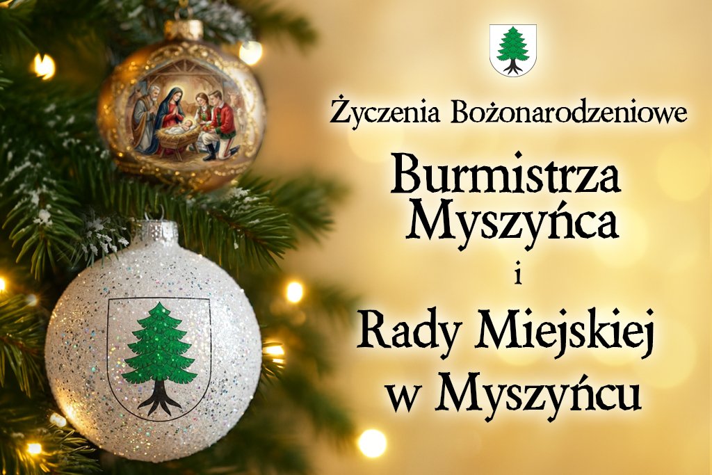 Życzenia Bożonarodzeniowe od władz miasta Myszyniec