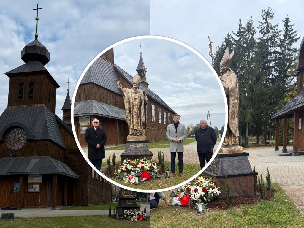 Powstał piękny pomnik Jana Pawła II. Poseł Grabowski zapalił znicz