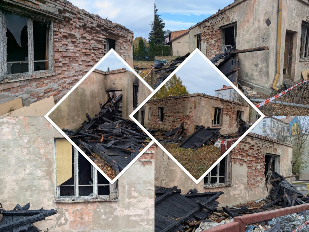 Pustostan przy Kickiego po pożarze. Tak wygląda spalony budynek [ZDJĘCIA]