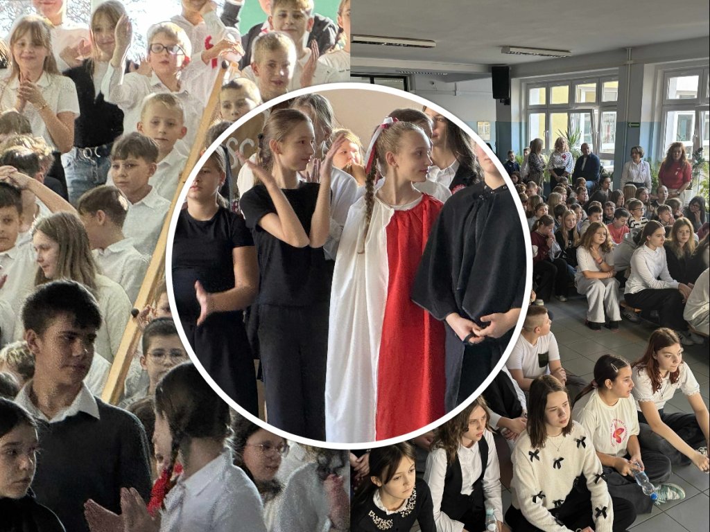 Ostrołęka pamięta o Niepodległej. Uroczysty apel w Szkole Podstawowej nr 10 [ZDJĘCIA]