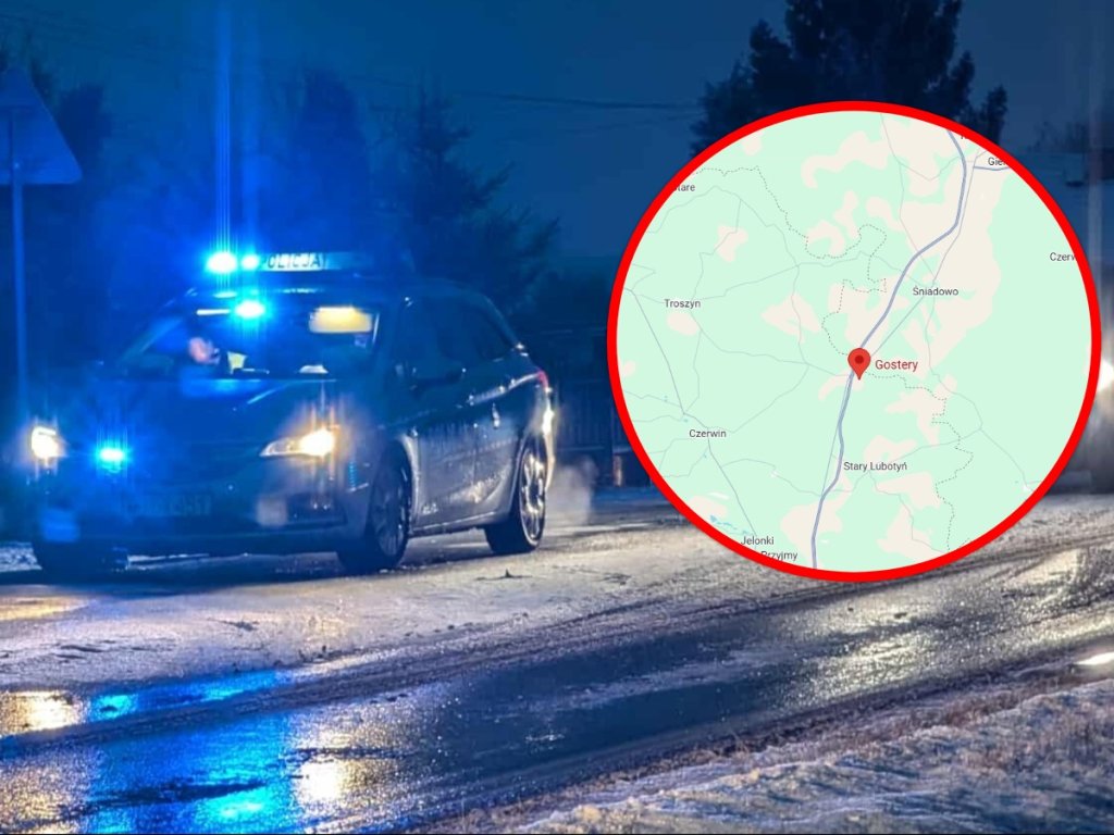 Kolejny wypadek na lokalnej drodze. Poślizg i zderzenie w Gosterach