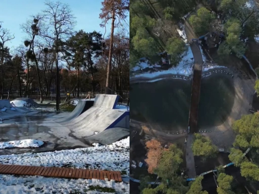 Rewitalizacja parku miejskiego w Ostrołęce na finiszu. Kiedy odbiór? [WIDEO]