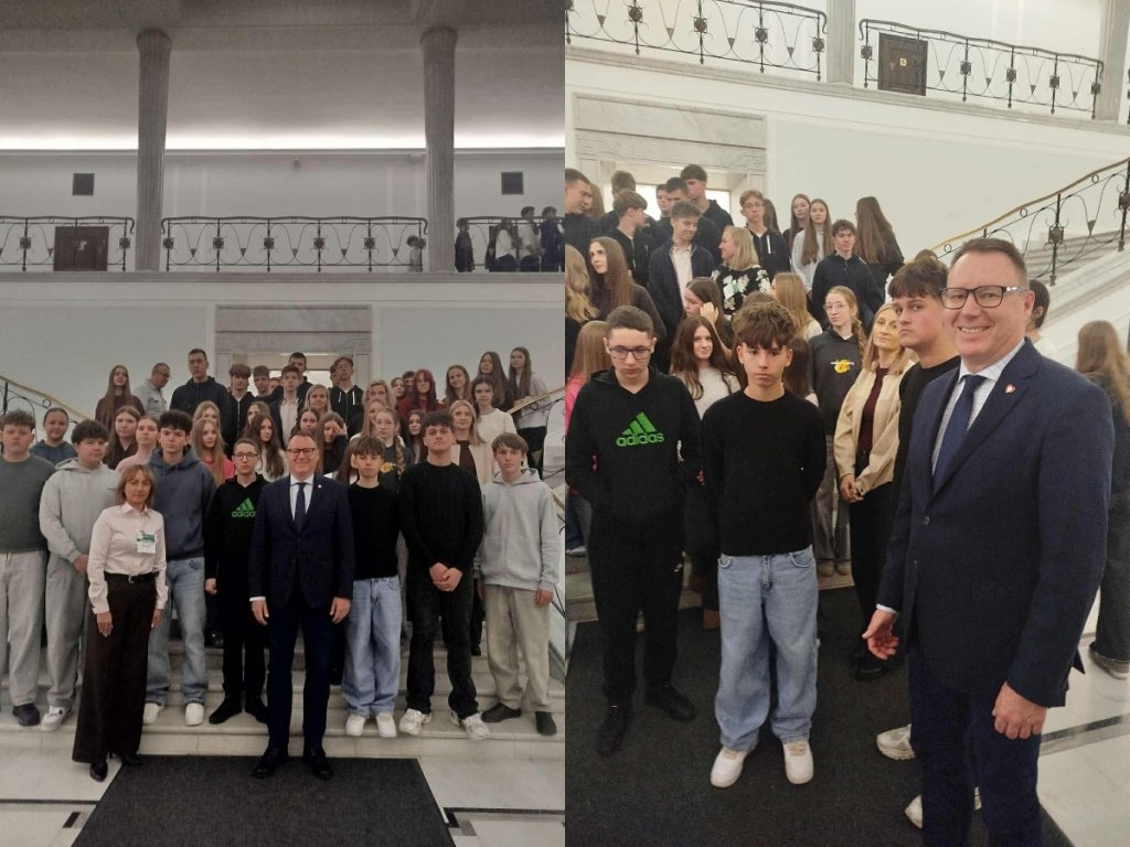 Młodzieżowa energia w Sejmie! Uczniów gościł poseł Mariusz Popielarz