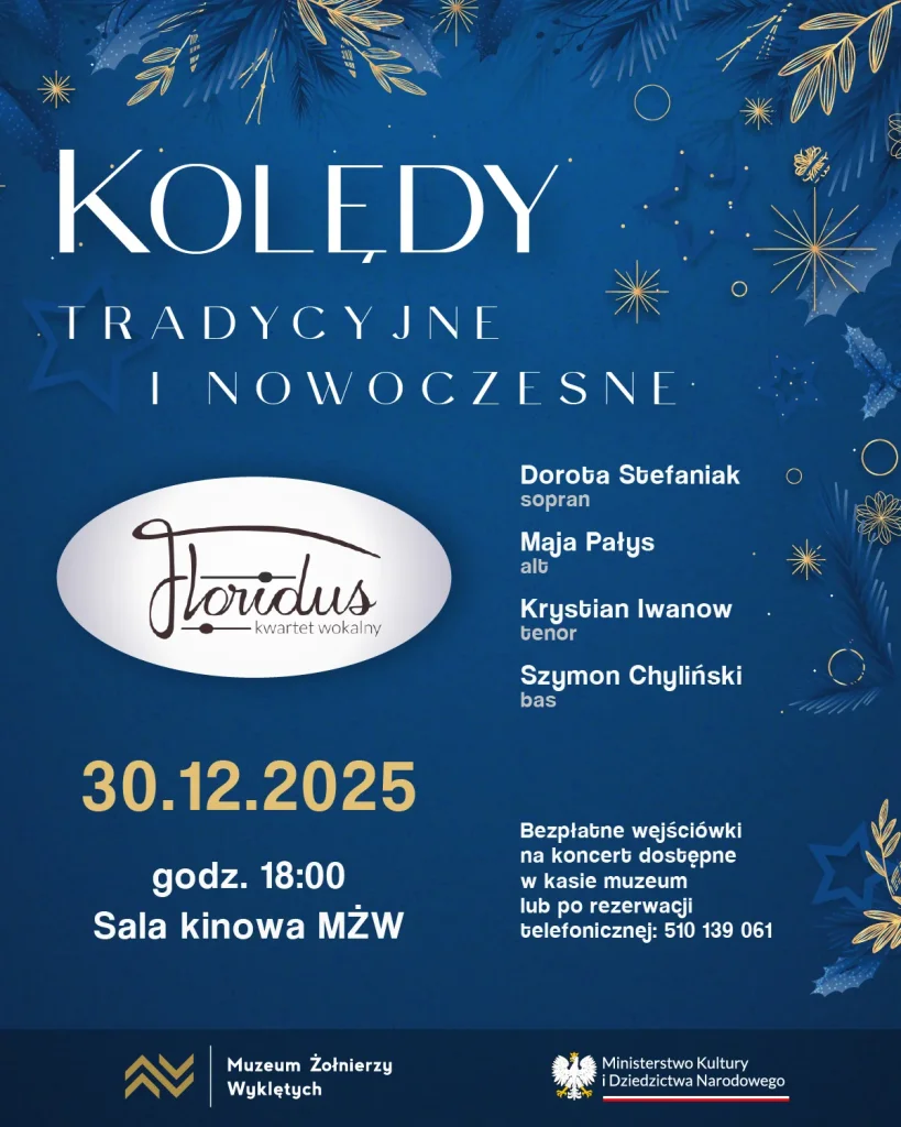 Koncert kolęd Kwartetu Wokalnego Floridus w MŻW