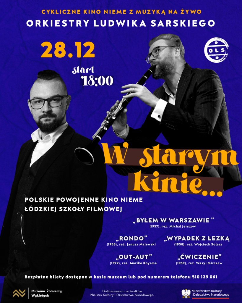 Muzyka na żywo i powojenne kino nieme. Wyjątkowy seans w Muzeum Żołnierzy Wyklętych