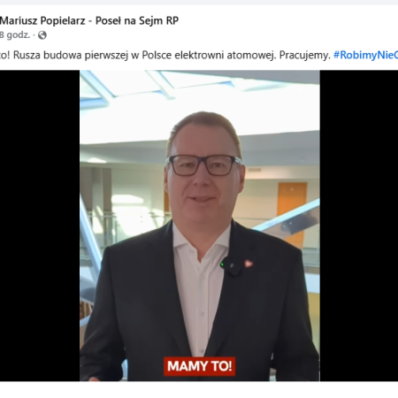 Poseł Popielarz: "Mamy to!". KE zatwierdza finansowanie dla atomu