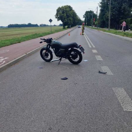 Zderzenie dwóch motocykli. 19-latka nie ustąpiła pierwszeństwa