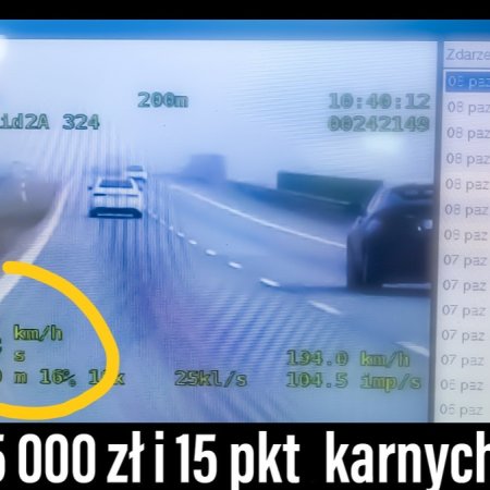 Prawie 200 km/h na S8. Szaleńczy rajd zakończony mandatem na 5000 złotych!